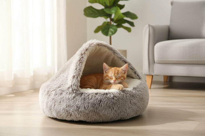 Cozy Cave Bedding - Plush Pet Bed for Cats & Small Dogs