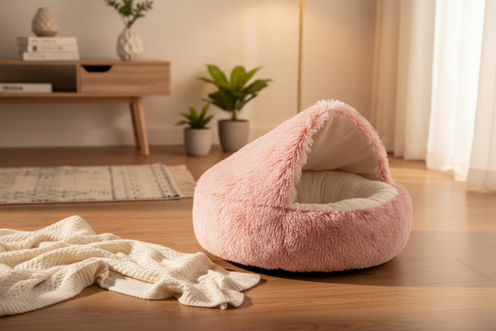 Cozy Cave Bedding - Plush Pet Bed for Cats & Small Dogs