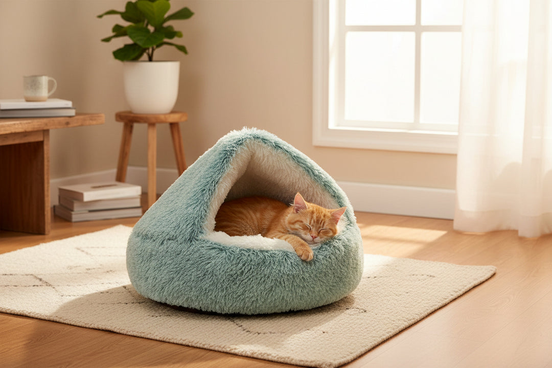Cozy Cave Bedding - Plush Pet Bed for Cats & Small Dogs
