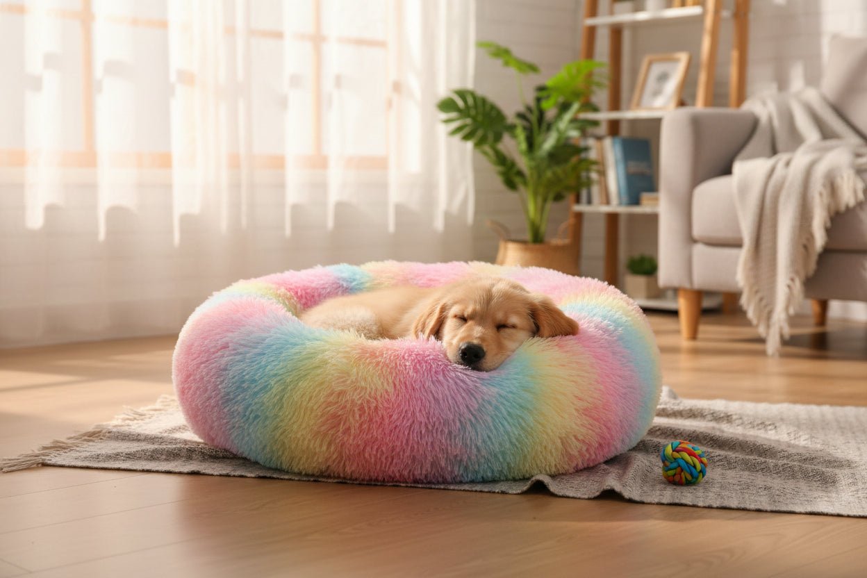 Long Plush Fluffy Pet Bed 