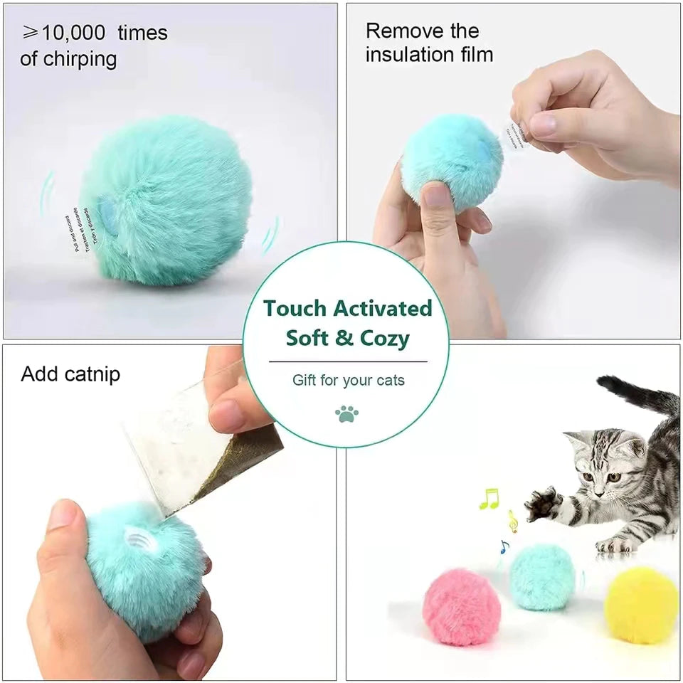 Smart Cat Toys Interactive Ball Plush Electric