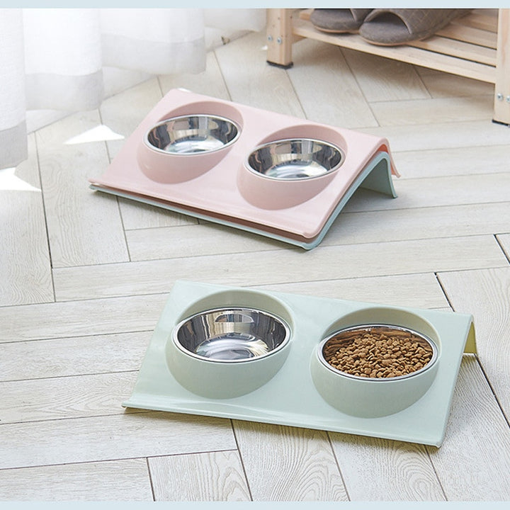 Retro Double food and water Bowl