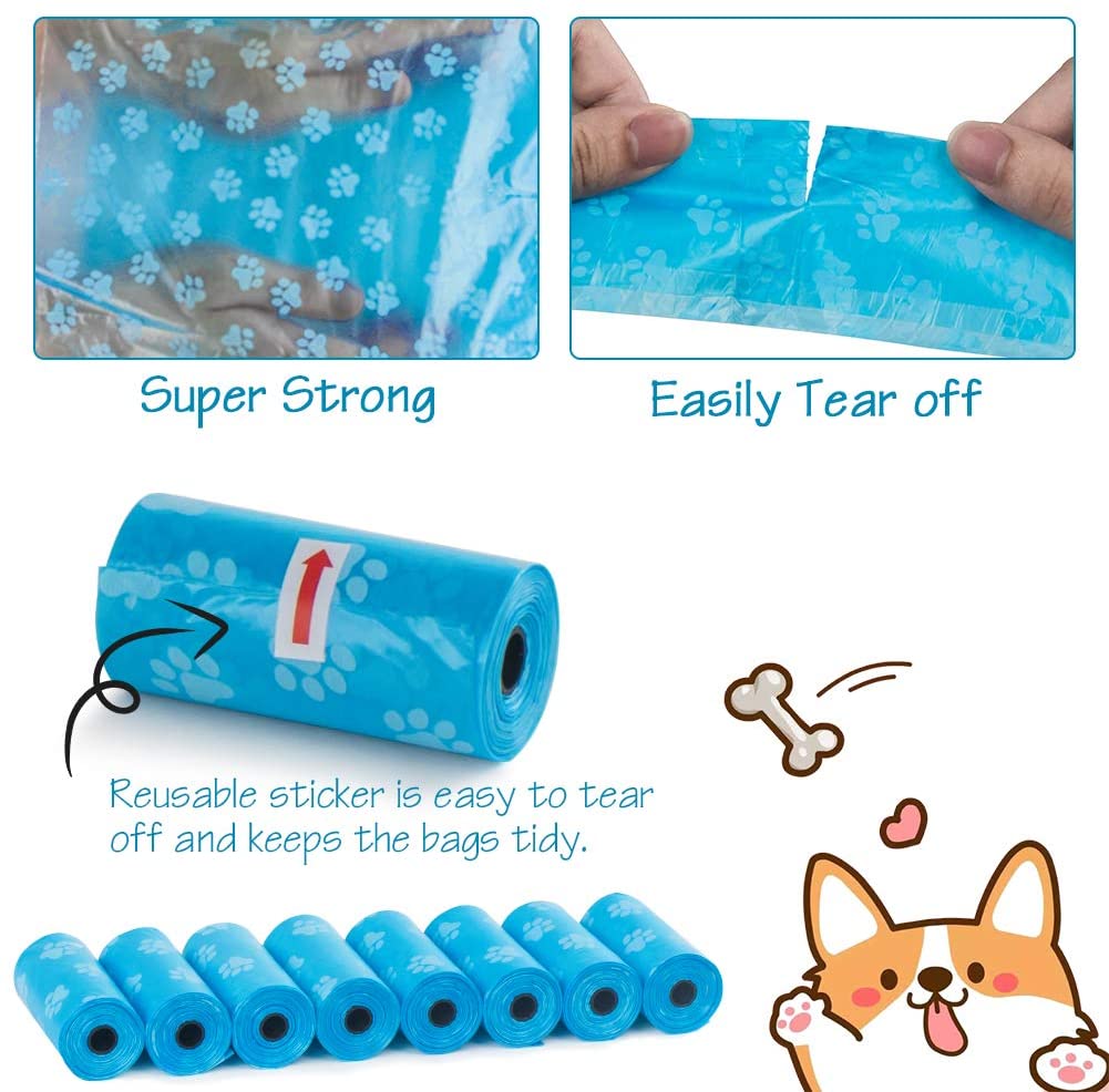 Disposable Dog Waste Bag holder + 5 rolls of 75 bags.