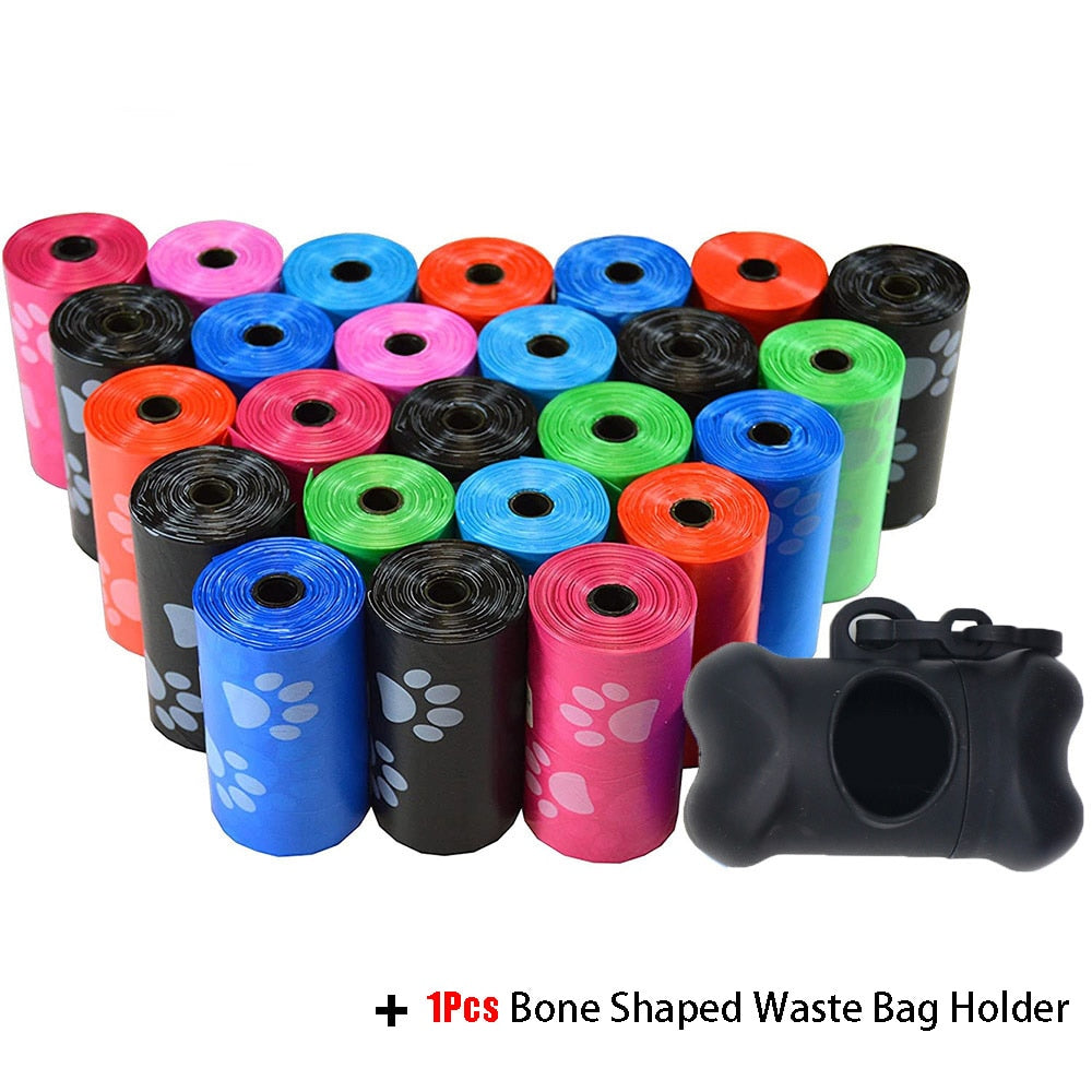 Disposable Dog Waste Bag holder + 5 rolls of 75 bags.