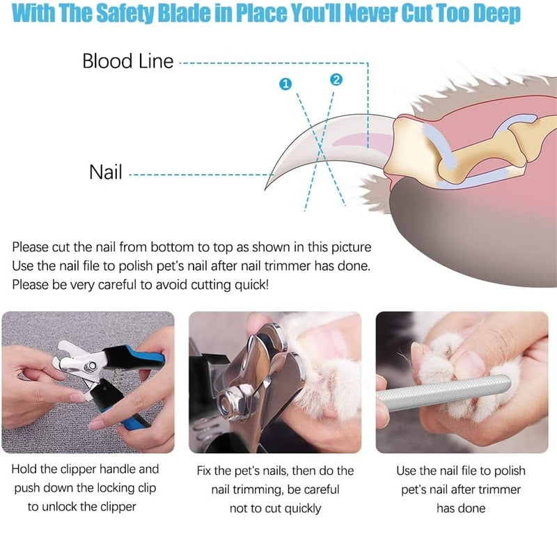 Professional Pet Nail Clipper with Safety Guard