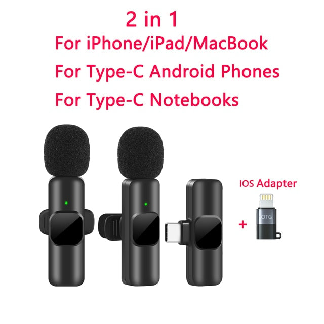 Professional plug-in Mini Mic for iPhone/Android/iPad/iMac/Tablets